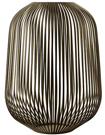 blomus Laterne Lito | Burned Metal | Windlicht aus Edelstahl | Kerzenhalter Bronze | Größe L | 33L x 33B x 45H cm | Laterne Deko | Indoor Windlicht