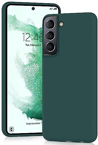 YATWIN för Samsung Galaxy S22 Skal, Premium Flytande Silikonfodral Mobilskal med Silkesmjuk Yta, Ultratunn, Stöttålig & Repighetsbeständig Skydd – Grön