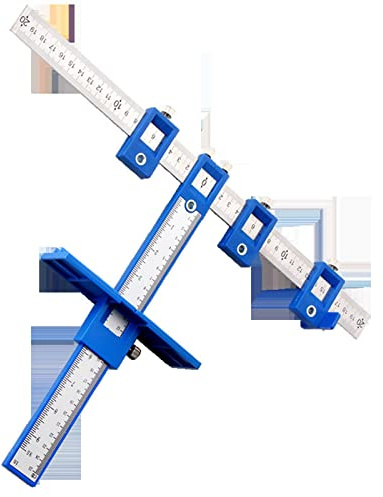 Nimomo Kabinett Hardware Jig, Locher Locator Bohrführung Einstellbare Punch Locator Schrank Jig, Bohrhilfe Bohrführungshülse Bohrschablone Türgriffe Bohrlehre Für Montage Griffen Knäufen an Türen