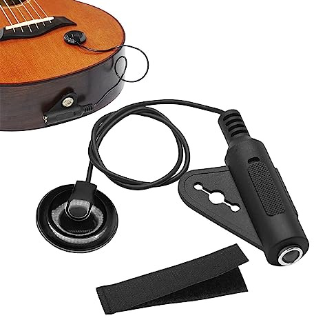 Violin-Mikrofon-Tonabnehmer,Instrumenten-Tonabnehmer Kontakt-Tonabnehmer mit 1/4 Klinke - Professionelle störungsfreie piezoelektrische Kontakt-Tonabnehmer für Gitarren-Banjo Nupaque