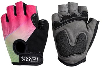 Terry Cycling Gloves for Women, T-Gloves LTD Prints, Ladies Cycling Gloves Half Finger Gel Padded Mountain Bike Glove - Zoombre, m