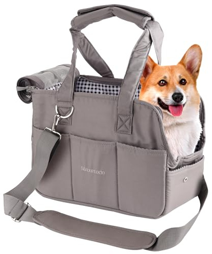 Maxetodo Borsa da Trasporto per Cani di Piccola Taglia, Borsa per Gatti per Cani di Piccola Taglia (6lb), Gatti (8lb), per Ragazze Che Fanno la Spesa, Viaggiano, Passeggiano Con i Gatti, Cuccioli