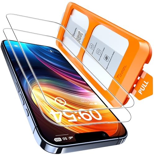 TOCOL für iPhone 13 Pro Max, iPhone 14 Plus für Panzerglas Einfache Montage | Full Screen Anti-Bläschen, 9H Militärschutz Stoßfest Kratzfest Haltbarkeit, Anti-Fingerabdruck, Kompatibel mit Hülle, 2 Stück