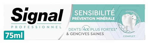 SIGNAL - Professionnel Dentifrice Prévention Minérale - Complet - des dents 4x plus fortes - 88% d'ingrédients d'origine naturelle - 75ml