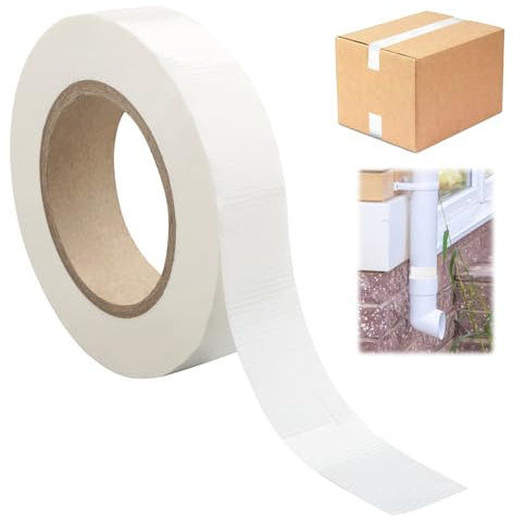 30 mm*50 m Nastro Telato, Duct Tape Resistente All'acqua, Bianco Nastro Ripara, Nastro Adesivo Subacqueo, Nastro Autoagglomerante per Riparazioni, Imballaggio,Fissaggio, Marcatura e Sigillatura