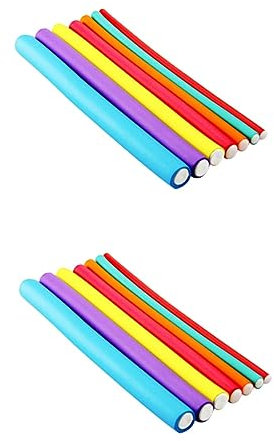Healeved 2 Sets Jumbo-haarstäbe-set Dauerwellenstäbe Für Kaltwellen Lockenwickler Spirallocken Aufbewahrungskoffer Zum Mitnehmen (2,0 Mm Zufällig) 20 Stück *