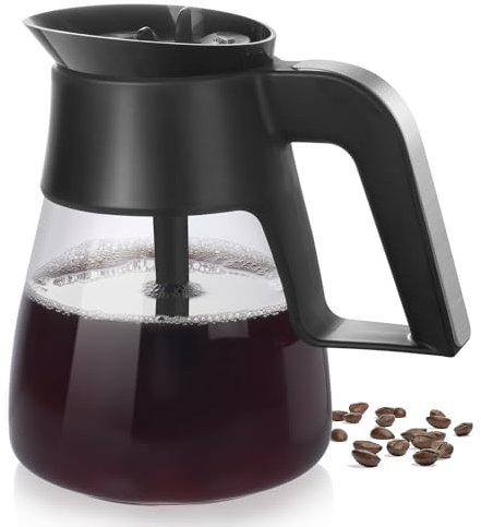 CM401 10-Cup Coffee Pot Replacement for Ninja Specialty Hot & Iced Coffee Maker, Compatible with CM371 CM400 CM300 CP300 CP301, Ninja Glass Carafe with Brew-Through Lid