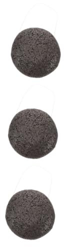 IWOWHERO 3st Gesichtswasser Peeling-gesichtsschwamm Konjak-schwamm- Schaumschwamm Ölkontrollschwamm Marshmallow Puderquaste Reinigungsschwamm Für Das Gesicht Luffa-schwamm Black