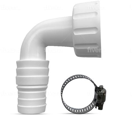 Generisch Geräteanschlusstülle 1 Zoll für wandeinbau Siphons 90 Winkelanschluss für Ablaufschläuche von Waschmaschinen,