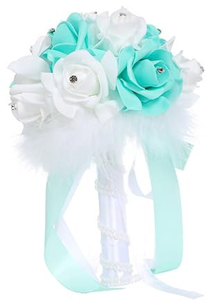 MAGICLULU bouquet da sposa fiori di nozze Decorazione del matrimonio fiore di matrimonio finto Decori di nozze bouquet per il matrimonio