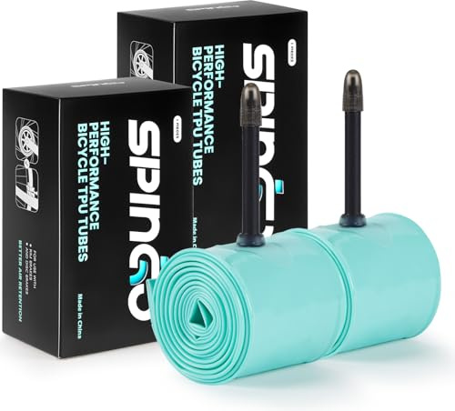 2er-Pack SPINGO MTB TPU Fahrradschläuche 29 Zoll /27,5Zoll /26Zoll | Ultraleichte TPU Schlauch für Mountainbikes 2.2–2.5 mit 48mm Presta Ventil