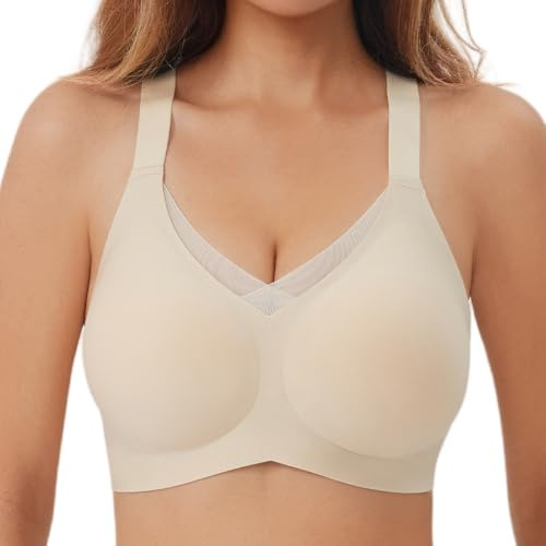 DURINM Donna Reggiseno Senza Ferretto Reggiseni Cuciture Push Up V Bustino con Imbottitura Comfy Bralette Seamless Cinghie Regolabili Base Top Corsetto