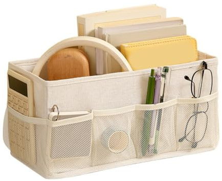 Boîte de tri de bureau anti-poussière en tissu, parfaite pour organiser les cosmétiques, les vêtements et autres articles ménagers (boîtes (blanc)