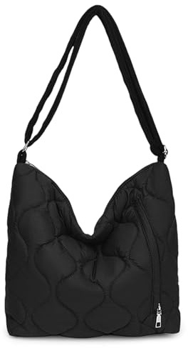 Mabecol Shopper Tasche Damen Groß, Puffer Handtasche, Laptoptasche | Gepolsterte Tote Bag Mit 15,6 Zoll Laptopfach Für Büro, Uni, Arbeit, Reisen Und Alltag