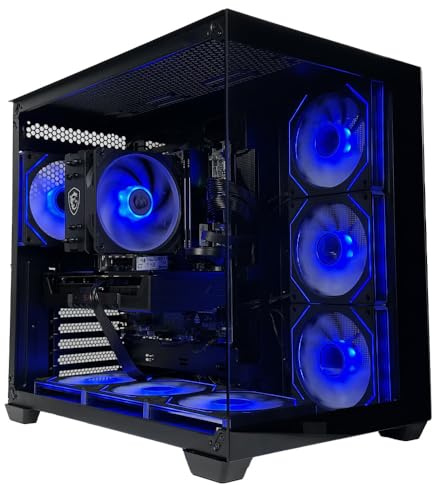 PJ DIGITAL STORE GLADIO V6 - Pc gaming Ryzen 5 7500F, Rx 9060 XT 16Gb, Ram 32Gb DDr5 6000 Mhz, Ssd NVMe 1000Gb, Dissipatore ad Aria, Windows 11 Pro, Pc desktop gaming, fino a 5,00 ghz