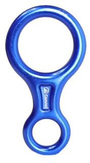 KIXZSAZ Descensor de Equipo de Escalada, Herramientas Descenso Firme, Equipo Escalada en Roca Simple en Forma 8 para protección Deportes al Aire Libre, Azul