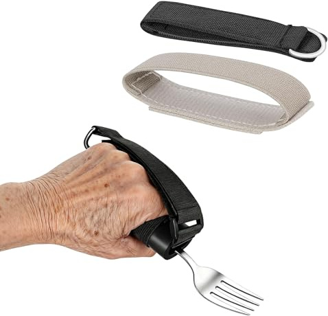 3 Pack Universal Cuff, Universal Hand Strap for Holding Utensils, Eating Assistance Cuff for Weak Grip & Limited Mobility (3 Different Designs to Suit Various preferences)