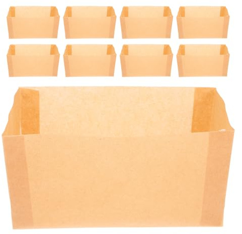 ROMISBABA 50 Moules Papier Sulfurisé Naturel Kraft, Antiadhésifs et Jetables, Taille Petite, Adaptés pour Four et Congélateur, Fournitures Pâtisserie pour Cuisson et Emballage, Lot de 50