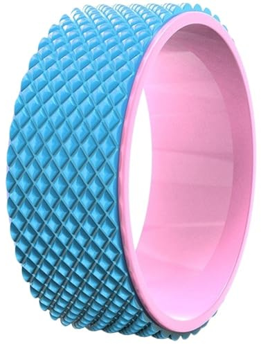 AYWTIUN Rueda Circular para Yoga Rueda de Yoga for Abrir, Equipo, Estiramiento, Pilates, círculo for Principiantes, Rueda for, Uso doméstico(Pink+Blue 32 * 12 * 10cm)