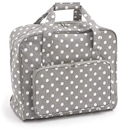 Hobby Gift MR4660 8 Value Collection: Nähmaschine Beutel: Matt PVC: Grau Leinen, Baumwolle, Grey Polka Dot, 20 x 43 x 37 cm