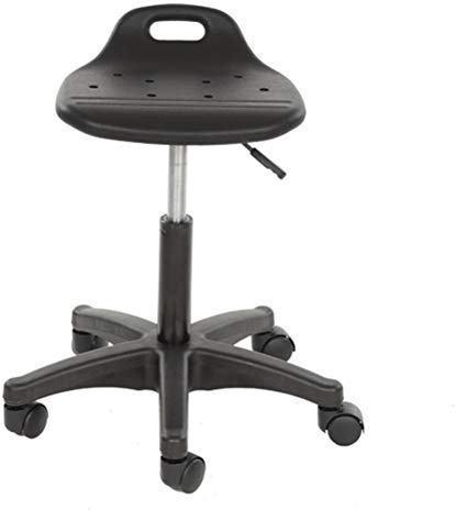 Heavy Duty Adjustable Height anti static Chair work shop Stool With back, Salon Rolling Stool Swivel Chair On 5 Wheels,Foot Res Load-bearing 330 Ibs GXFC SHOP