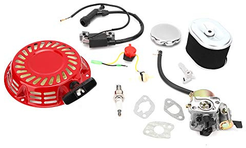 Bobina de encendido de rendimiento EBTOOLS, bobina de encendido del carburador de arranque de retroceso, interruptor de encendido/apagado, kit de manguera de tapa de combustible apto para GX160 GX20