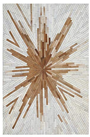Teppich Kuhfell Bereich Teppich Anti-Rutsch-Bodenmatten for Wohnzimmer Schlafzimmer Home Decoration Supplies Teppich Moderne Teppiche Teppich Wohnzimmer ( Color : Beige+Brown , Größe : 200*300cm )