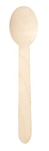 Ecorigin Cucharas de madera. Biodegradables y compostables 100 uds de 165 mm.