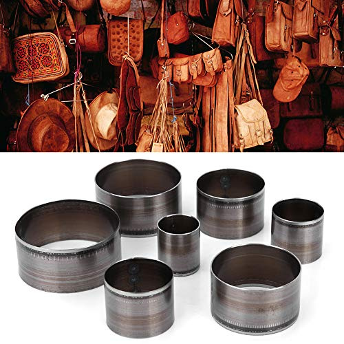 Locheisen Runde Stanzformen, 7 Größen Leder Rundlocher, Stanzwerkzeug Set, 20mm 25mm 30mm 35mm 40mm 45mm 50mm