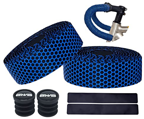 PLATTBK Ruban pour guidon, Eva Bandes de Guidon Avec Bouchons d'extrémité, Antidérapant Confortable Cyclisme Bandeau de Guidon Vélo