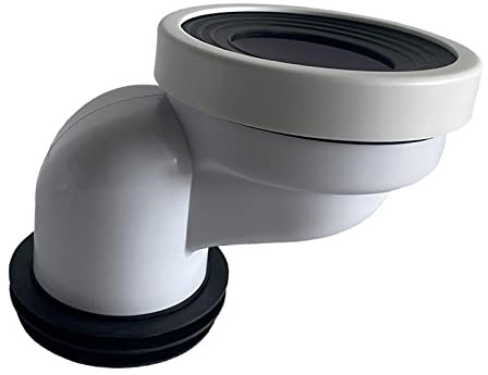 Sharplace Full Flush Offset Toilet Flange Connector PVC Replacement, 110mm Universal Toilet Flange er for Plumbing Drainage, Tub Waste, 10cm
