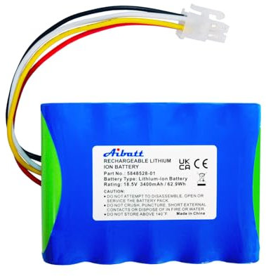 Aibatt Mähroboter akku,Ersatzakku für Husqvarna Automower 310,315,5848228-01,5848228-02,5848528-01, 5895862-01,Kompatible mit Gardena Sileno R100Li,R130Li,R160Li Rasenroboter. (18.5V/3400mAh/62.9Wh)