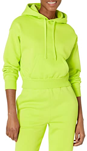 Amazon Essentials Donna Felpa con Cappuccio Corta (Disponibile in Taglie Forti)