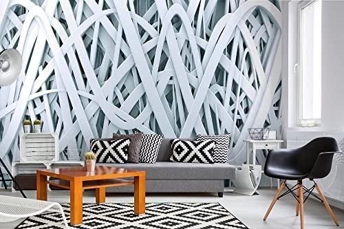 Papier peint photo en intissé Motif abstrait 3D - 375 x 250 cm (avec colle) - Papier peint non tissé - Papier peint mural - Pour salon, chambre, bureau, cuisine - Prêt à être monté