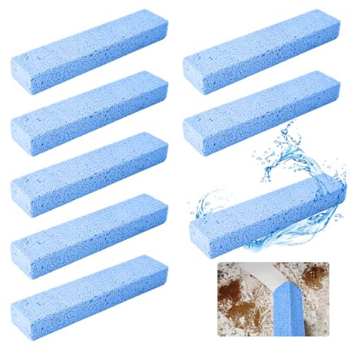 8 Stück Blau Bimsstein Reinigungsstein, Pumice Stone Cleaning Block, Pumie Stick für Toilet, Wc, Küche, Rost, Fliesen, Grill Reinigung, Fußpflege, Effektiver Kalk