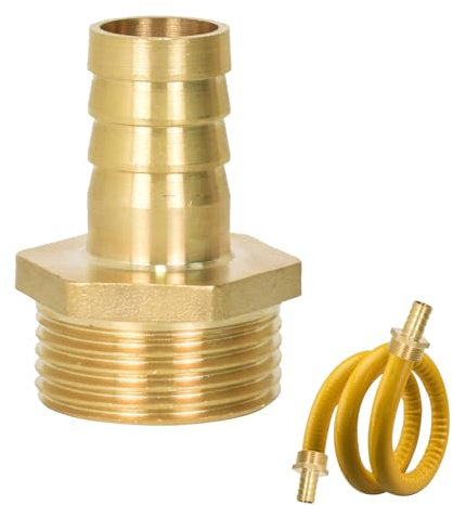 Raccord cannelé mâle en laiton,1 G x 19mm, Connecteur Cannelé En Laiton,Raccord De Tuyau Droit,Pour Raccord Tuyau D'arrosage,Pompe Eau