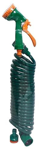 HERSIG - Manguera espiral de jardín verde osc. - 7,5m.