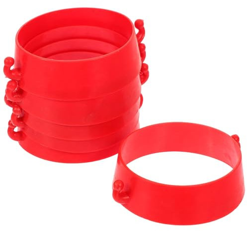 6 Pcs Cones Chain, Safety Road Cones Traffic Cone Collar, Cone Chain Connnector Red for Parking Barrier, Warehouses, Public Spaces & Car Parks