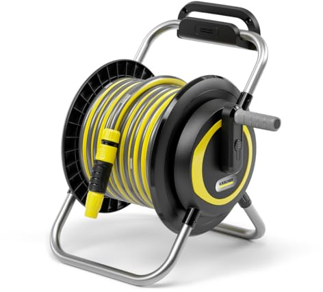Kärcher HR 4 40M Max Flexible Hose Carrier for Easy Wall Storage and Mobile Garden Use - Black