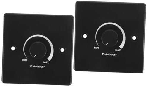 OUNONA 2 Pezzi Dimmer Camper a Bassa Tensione Interruttore Crepuscolare Per Rimorchio Astuccio Elettrico Luce Leggera Spento Infissi Faro Barca Luci a Led Piatto Lampade Lampada Black Pc
