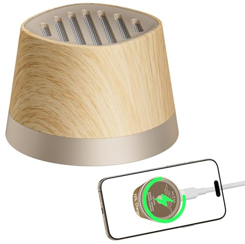 COLSUR Mini Enceinte Bluetooth avec Magnétique Chargeur Induction pour iPhone 16/15/14/13/12 Série, Enceinte Bluetooth Portable avec Chargeur sans Fil Support de Téléphone, TWS