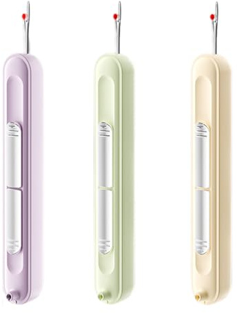 Decoud Vite,Smavles 3Pcs Amélioré 2 en 1 Enfile Aiguille Découseur, Enfile Aiguille Couture Main EnfileAiguille Enfichable Passe Fil Couture Enfile Kit Couture pour Quilting Craft