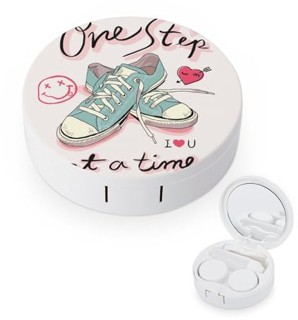 fkgvwo Contact Lens Case Shoes Blue Contact Lens Box Travel Kit Portable for Travel & Home