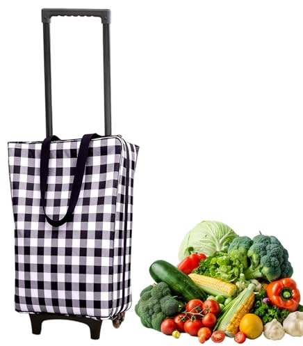 Utility Carts，Large Load Capacity Foldable Rolling Handtruck，Portable Utility Cart For Shopping，Waterproof Fabric Four Wheeled Cart For Shopping, Laundry, Climbing Stairs, Storage, Home And Travel.