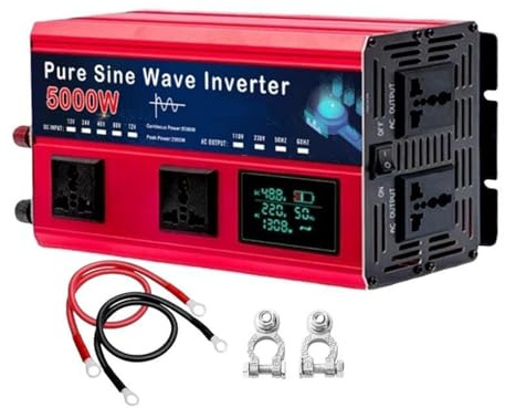 Onda Sinusoidale Convertitore Corrente Convertitore A Onda Sinusoidale Da 5500 W 4000 W 5000 W DC 12 V/24 V A AC 110 V/220 V Convertitore Tensione Per Auto Energia Solare(12V,110V 60Hz,5000W)