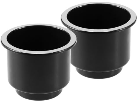 LOORGVEL 2 Inserti Portabicchieri a Scomparsa in Plastica per Auto, Camper e Barche, Portabicchieri Compatti e Leggeri Design Elegante per Interni Veicoli Riutilizzabile