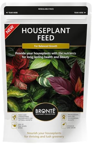 Bronte Heritage Houseplant Feed - Premium Soluble Plant Food for Healthy Indoor Plants and Foliage - Includes Precision Measuring Scoop - Concentrated Formula for Long-Lasting Health and Vitality