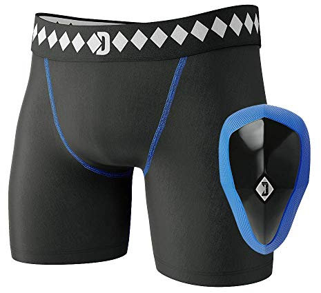 Diamond MMA Youth Compression Shorts Jock Strap Athletic Cup Groin Protector - XL | Athletic Supporters for Men with Cup for High Impact Sports | Compression Shorts w/ Built In Jockstrap and Guard