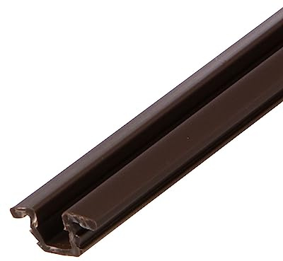 Gedotec Laufschiene für Schranktür Schiebetürbeschlag für Glas-Tür Führungsschiene für Holz-Tür - Slide Line 55 | Kunststoff braun | 2000 mm | 1 Stück - Führungsschiene für Möbel-Schiebetürbeschläge