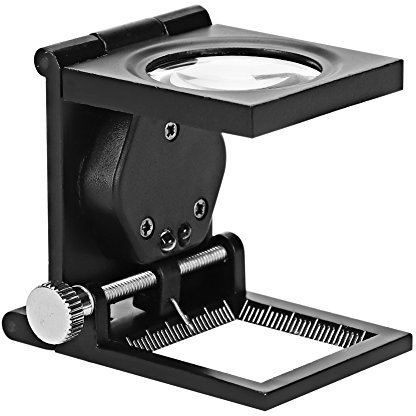 Glaslupe LED Standlupe 10x Vergrößerungsglas Metall Tischlupe Klappbare Lupe Uhrmacherlupe Glaslinse Leuchtlupe Leselupe Beleuchtete Juwelierlupe Mit Ständer Sehhilfe für Urmacher Schmuck